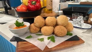 Algo diferente: croquetas de arroz y hongos