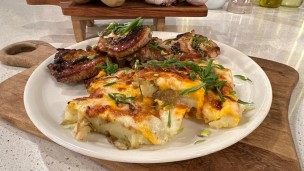 Riquísimo carré de cerdo relleno a la parrilla