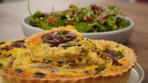 Aprendé a cocinar tarta de cebolla y puerro