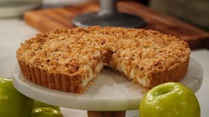 Especial para la merienda: crumble de ricota y manzana