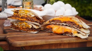 Algo diferente: hamburtilla a la parrilla
