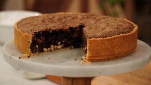 Riquísima tarta de azúcar negra y coco