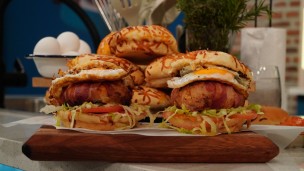 Sándwich de medallones de pollo en copa