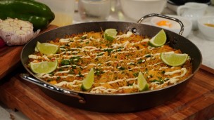 Algo diferente: fideuá de pollo y cerdo