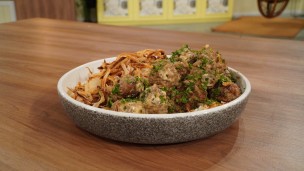 Un clásico: albóndigas con arroz 