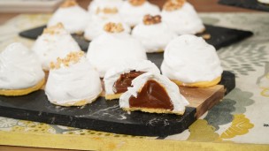 Ricos y faciles bocaditos de dulce de leche, merengue y nuez