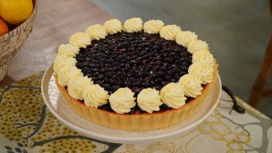 Rica y fácil tarta de arándanos a la crema