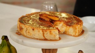 Rica y fácil tarta vasca de banana 