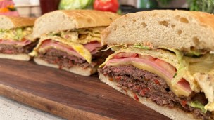 Súper sándwich de burguer