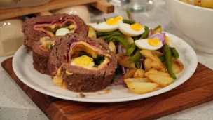 Riquísimo pan de carne arrollado 