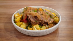 Increíble arrollado de papa y carne 