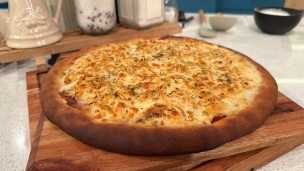 Algo diferente: pizza de barbacoa y pollo