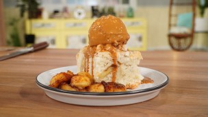 Rico y fácil pan dulce de banana y coco