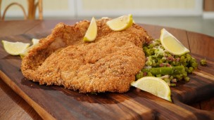 Increíble milanesa de solomillo con puré de coliflor 