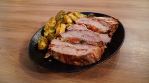 Increíble milhojas de bondiola con papas 