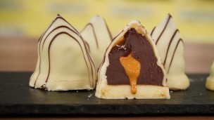 Ricos y fáciles conitos de dos chocolates 