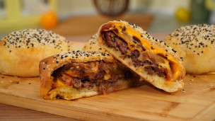 Increíble hamburguesa envuelta 