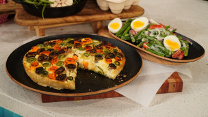 Tarta roll de zanahoria, zucchini y berenjena