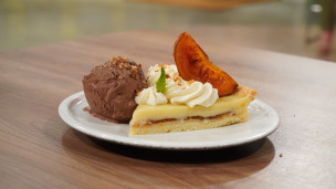 Tarta de chocolate blanco y naranja 