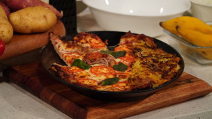 Show de matambritos y cubierta con rosti de papa y batata