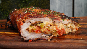 Increíble pechito de cerdo relleno en bolsa