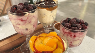 Riquísimas copas de cheesecake heladas