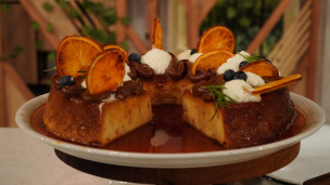 Budín de pan con rosca de reyes