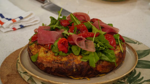 Aprendé a cocinar tortilla de batata rellena
