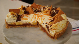 Riquísima tarta banoffee helada
