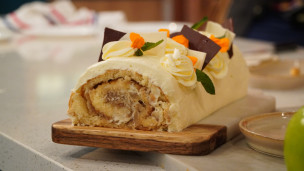 Riquísimo arrollado de manzana