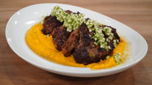 Increíble bife relleno con puré de calabaza