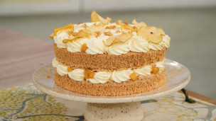 Riquísima torta de manzana y nuez