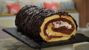 ARROLLADO DE MOUSSE DE CHOCOLATE