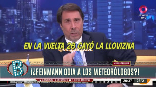 Feinmann ahora se peleó… ¡con el clima!
