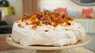 pavlova crumble de manzana