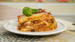 LASAGNA DE ZUCCHINI CON BOLOGNESA