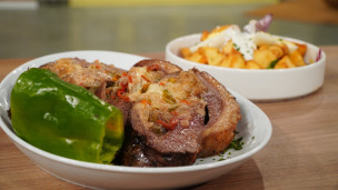 tapa de cuadril rellena con papas