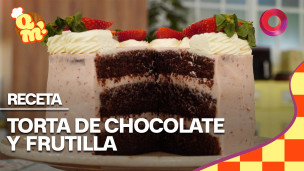  torta de chocolate y frutilla