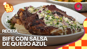 bife con salsa de queso azul