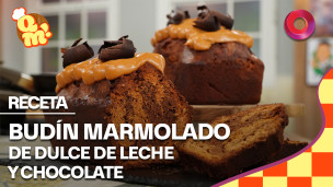 budín marmolado de dulce de leche y chocolate