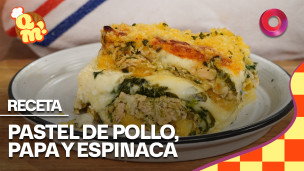 pastel de pollo, papa y espinaca
