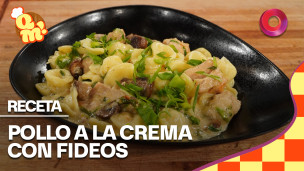 pollo a la crema con fideos