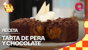 tarta de pera y chocolate.
