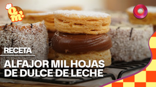 alfajor mil hojas de dulce de leche