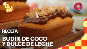 budín de coco y dulce de leche