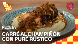 carré al champignon con puré rústico