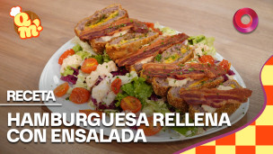 hamburguesa rellena con ensalada
