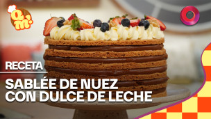 sablee de nuez con dulce de leche