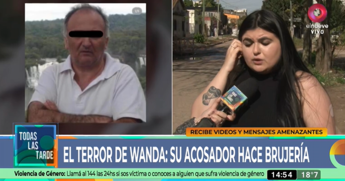 El terror de Wanda: su fanático la acosa y dice que es brujo | Canal 9