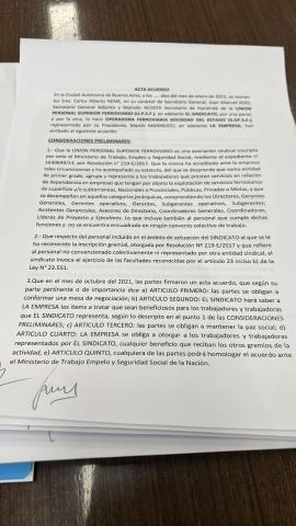 Acta de acuerdo